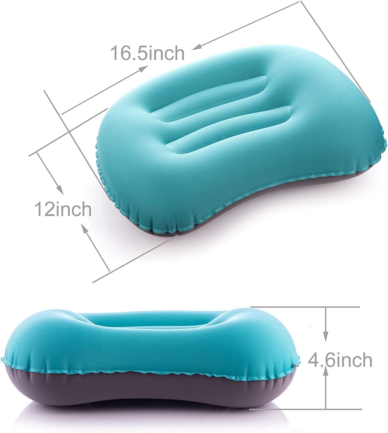 Womdee Ultralight Inflating Travel/Camping Pillows - Compressible, Compact, Inflatable, Comfortable, Ergonomic Pillow for Neck & Lumbar Support and a Good Night Sleep while Camp, Backpacking