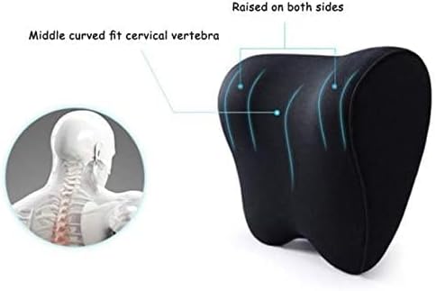 Womdee Car Neck Pillow - Headrest for Office and Gaming Chair - Soft Memory Foam Orthopedic Cushion - Chair Attachment for Neck Support - Ideal Head Neck Rest Pillow for Home Office and Driving