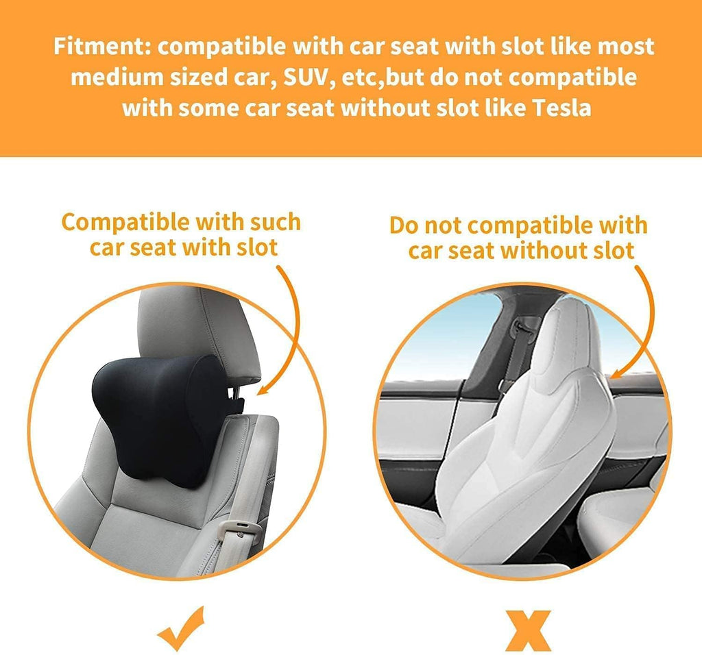 Womdee Car Neck Pillow - Headrest for Office and Gaming Chair - Soft Memory Foam Orthopedic Cushion - Chair Attachment for Neck Support - Ideal Head Neck Rest Pillow for Home Office and Driving